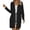 Black, variant on Women's Long Sleeve Knitted Jacket Mid Length Button Solid Ice Silk Knitted Cardigan For Women's Fashion Comfort Contemporary Wear White XXL