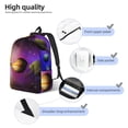 thumbnail image 4 of Picia Planets And Stars Printed Canvas Daypack - Stylish and Durable Vintage Compact Backpack - Class, Work, Travel, or Laptop Bookbag,Organized Compartments-Small, 4 of 6