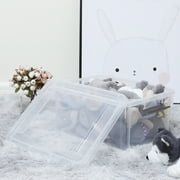 17 Qt Clear Storage Bins with Lids Clear Stackable Plastic Totes Containers 4 Pack 16x11.6x7.3 in