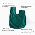 thumbnail image 3 of Minnieouse Bolso de muñeca de terciopelo portátil exquisito y fácil de combinar para cualquier ocasión, bolso de mano, regalo para mujer Bolsas de mensajero y de hombro negro, 3 of 6