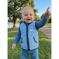 thumbnail image 2 of RUINIXCW Toddler Baby Boy Girl Thin Fleece Vest Jacket Infant Boy Fall Winter Clothes Zip Up Stand Collar Goose Embroidery Sleeveless Jacket Pocket, 2 of 10