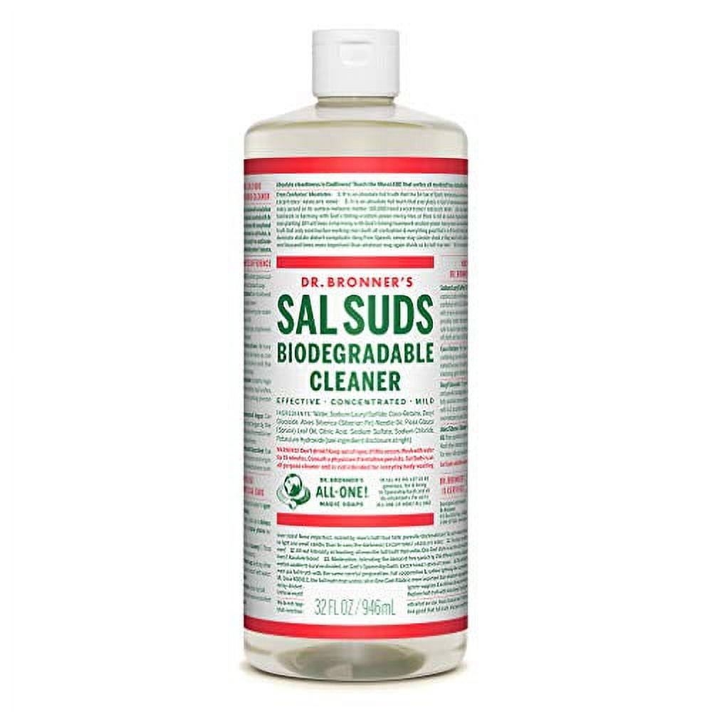 Dr. Bronner's - Sal Suds Biodegradable Cleaner (16 Ounce) - All-Purpose  Cleaner, Pine Cleaner for Floors, Laundry and Dishes, Concentrated, Cuts  Grease and Dirt, Powerful Cleaner, Gentle on Skin 