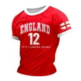 thumbnail image 1 of VBARHMQRT Chemises pour Hommes T-Shirts Graphiques T-Shirt Homme Imprimé Thème Angleterre T-Shirt Décontracté Col Rond T-Shirt Manches Courtes T-Shirt Rouge, 1 of 6