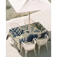 thumbnail image 3 of 54x80 Inch Outdoor Tablecloth with Umbrella Hole Zipper Rectangle Blue Vintage Coral Rectangular Tablecloths Outside Waterproof Retro Summer Botanical Patio Table Cloth Cover for Picnic Party, 3 of 8