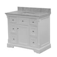 thumbnail image 3 of Sydney 42" Bathroom Vanity with White Cabinet and Carrara Marble Top, 3 of 6