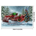 thumbnail image 2 of GreenDecor 7x5ft Xmas new year photography backdrop background winter trees pine Vintage sleigh with Christmas gifts forest trees present holiday partys, 2 of 4
