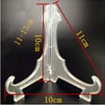 thumbnail image 3 of 5pcs Placa De Plástico Plegable Pantalla Caballete Soporte Foto Titular Estante Claro 10 Cm SM SunniMix Soporte de exhibición plegable, 3 of 8