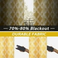 thumbnail image 3 of Driftaway Julianna Geometric Pattern Thermal Insulated Blackout/Room Darkening Grommet Unlined Window Curtains,Set Of Two Panels, Each 52"X63" (Golden Yellow)&Nbsp;, 3 of 7