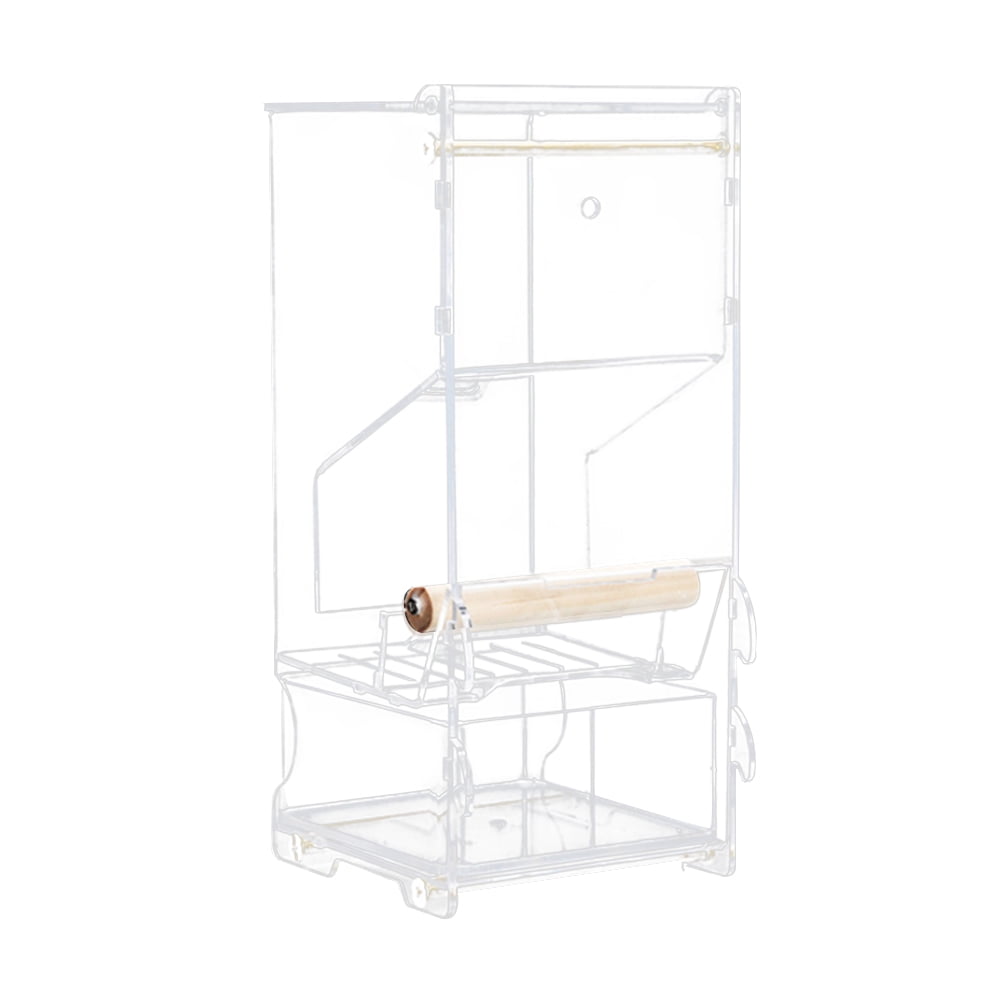 Automatic Bird Feeder Pet Bird Cage Feeder Food Container Transparent