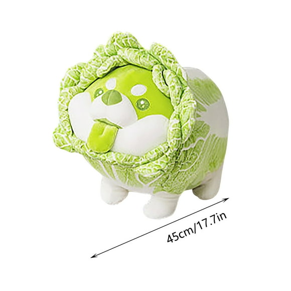 Kiplyki Wholesale Vegetable Cabbage Dog Doll Pillow Birthday Gift Girl Bed Doll Sleeping Doll 45CM