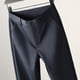 thumbnail image 3 of Puntoco Pantalones de traje con cremallera y bolsillo para hombre, pantalones de tubo recto para negocios, pantalones de color liso, 3 of 7