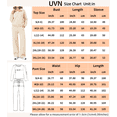 thumbnail image 4 of UVN Two Piece Sets for Women Fall Winter Fashion Tracksuit Outfits Lapel Long Sleeve Zip Up Tops and Pants Lounge Sets, 4 of 10