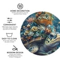 thumbnail image 3 of Naloa Colorful Plant Turtle Leather Coasters for Drinks, Durable Drink Coasters 4 Set for Tabletop Protection, Luxurious Home Décor and Housewarming Gift ( {designName})Round Shape, 3 of 6
