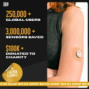 Skin Grip Dexcom G7 & Stelo Patches with Sensor Cut-Out Hole - 20 Pack, Waterproof CGM Glucose Monitor Adhesive Covers, Durable Long-Lasting Patches - Tan