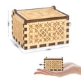thumbnail image 4 of Caja de música BOOB, manivela de madera, 6,5 x 5,3 x 3,7 cm, 4 of 6