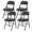 Black gray Fabric/4 pack/18.11 x 18.11 x 30.71 inch, variant on Alvantor Folding Chairs with Padded Cushion and Back, Sturdy Steel Stackable, Portable Dining Chair Set for Home and Office, Conference, Wedding, Party, Patio