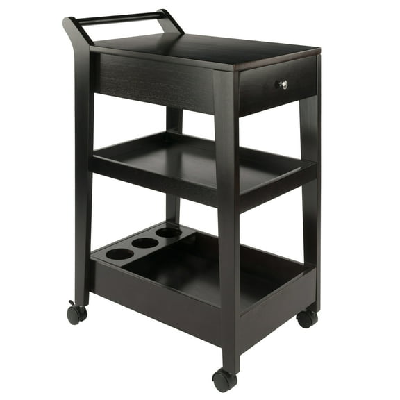 Winsome Wood Jeston Entertainment Cart, Espresso Finish