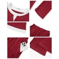thumbnail image 6 of UVN Fall 2 Peice outfit set for Women Color Block Tops and Wide Leg Pants Ladies Sweatsuit Casual Matching Set, 6 of 11