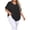 Black, variant on Plus Size Top for Women Swiss Dot Top V-Neck Blouse with Short Sleeve Casual Work Summer Tops