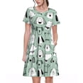 thumbnail image 1 of Disketp Puppy para Vestido de Manga Corta para Mujeres, Vestidos de Verano para Mujeres, Casual y Holgado para la Playa, 1 of 6