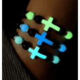 thumbnail image 2 of Pulsera con cuentas luminosas, piedra volcánica, pulsera de piedra natural, estilo europeo, pulsera para hombre, 2 of 6