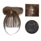 thumbnail image 4 of Extensiones de cabello sintético 3D de alta temperatura con flequillo y clip frontal. Marrón claro, 4 of 7