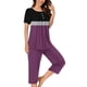 thumbnail image 1 of Sexy Pijama Conjunto para las Mujeres, Cuello Redondo Blusa de Manga Corta Y Pantalones, Traje de Moda Casual, 1 of 9