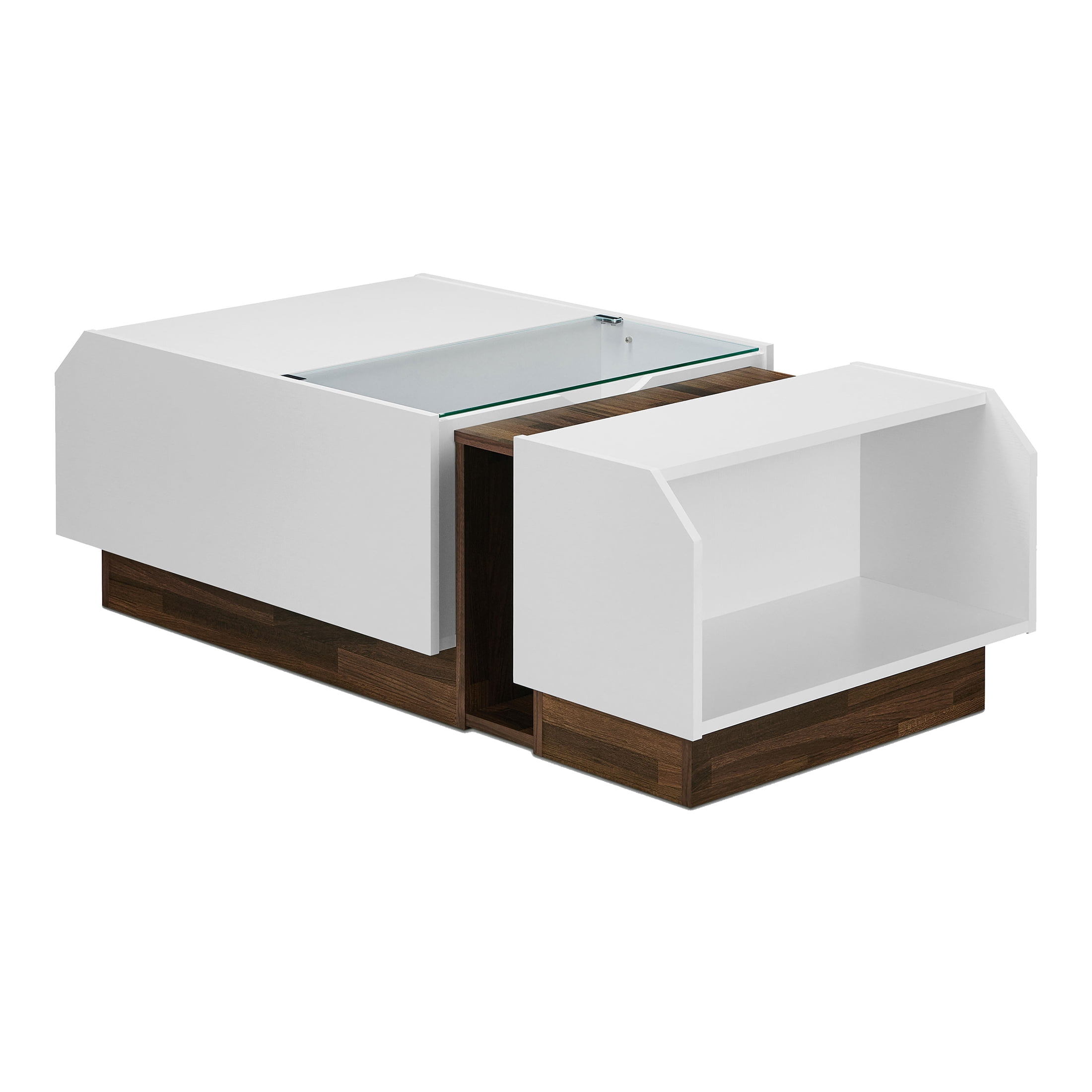 Furniture of America Eadgar Storage Coffee Table, White