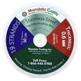 thumbnail image 2 of Mandala Crafts Tiger Tail Beading Wire from Soft and Flexible Stainless Steel for Jewelry Making, Bead Stringing, Crafting (19 Strands 0.6MM 98FT), 2 of 4