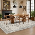 thumbnail image 4 of 10x13 Washable Vintage Area Rug - Farmhouse Style, Non-Slip & Non-Shedding Soft Carpet for Dining Room, Kids Playroom & Indoor, Beige, 4 of 10
