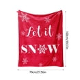 thumbnail image 3 of Ganfancp Christmas Flannel Snowflake Blanket Thickened Printed Blanket Double Sided Plush Nap Blanket Shawl Holiday Gift Blanket Rebajas Flash Deals 1X Manta, 3 of 6