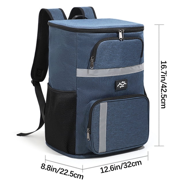 Yhmxh Bolsa de picnic con doble hombro, bolsa de hielo para exteriores, impermeable, bolsa de almuerzo con película de aluminio engrosada, bolsa de picnic aislada de gran capacidad