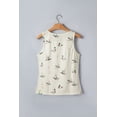thumbnail image 5 of Women's Western Mallard Print Tank Top – Sleeveless Round Neck Beige Summer Shirt, XL, 5 of 10