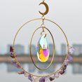 thumbnail image 3 of Moon Sun Catcher, adorno de ventana interior y exterior de coche de cristal, prisma de gema, decoración boho, 3 of 5