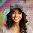 thumbnail image 3 of Dalix Strawberry Embroidered Cotton Dad Hat Fruit Adjustable Casual Baseball Cap Nature Womens in Washed Black, 3 of 5