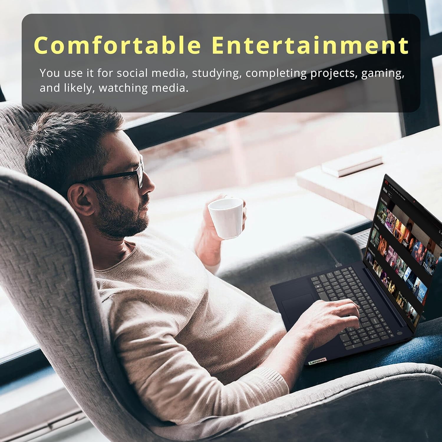 Lenovo IdeaPad 3i 15.6" FHD Touchscreen Laptop, Intel Core i5-1155G7, 16GB RAM, 512GB PCIe SSD, Intel Iris Xe Graphics, HD Webcam, Dolby Audio, WiFi 6, Win 11, Abyss Blue, 128GB Hotface USB Card
