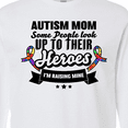 thumbnail image 4 of Inktastic Autism Awareness Autism Mom with Puzzle Ribbons Long Sleeve T-Shirt, 4 of 5