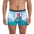 thumbnail image 2 of Goofa Lighthouse Sea Port Printed Men's Boxer Briefs Underwear, Moisture-Wicking Underwear, Trunk,Soft and Breathable Cotton Underwear-XX-Large, 2 of 9