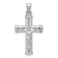 thumbnail image 1 of Real 14kt White Gold Reversible Crucifix Pendant; for Adults and Teens; for Women and Men, 1 of 4