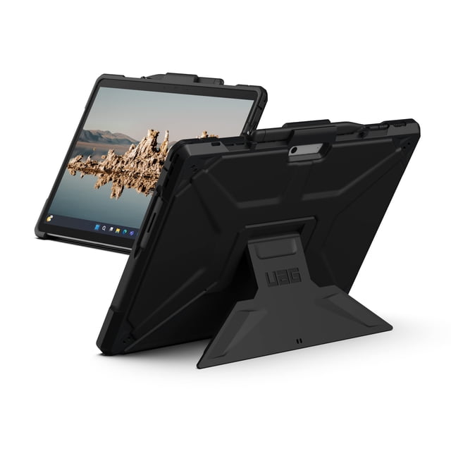 URBAN ARMOR GEAR Étui UAG Conçu pour Microsoft Surface Pro 11/10/9 avec Support Multi-angle et Porte-Stylo Compatible avec Clavier Rugg