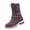 Purple, variant on EKVAHL Mid Calf Boots for Women Winter Knitted Lace Up Round Toe Comfy Boots Womens Side Zipper Buckle Outdoor Casual Riding Booties Non-Slip Comfortable Walking Shoes
