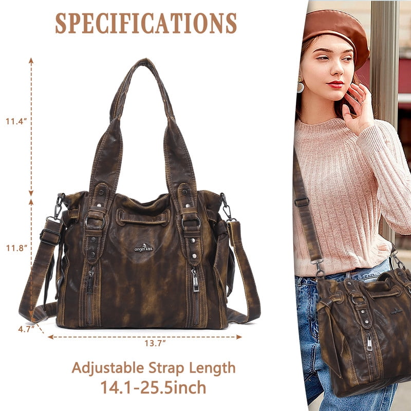 Angel Kiss Purses for Women Vegan Leather wallet and Handbags Crossbody Purses Hobo Purses Tote Satchel Handbags