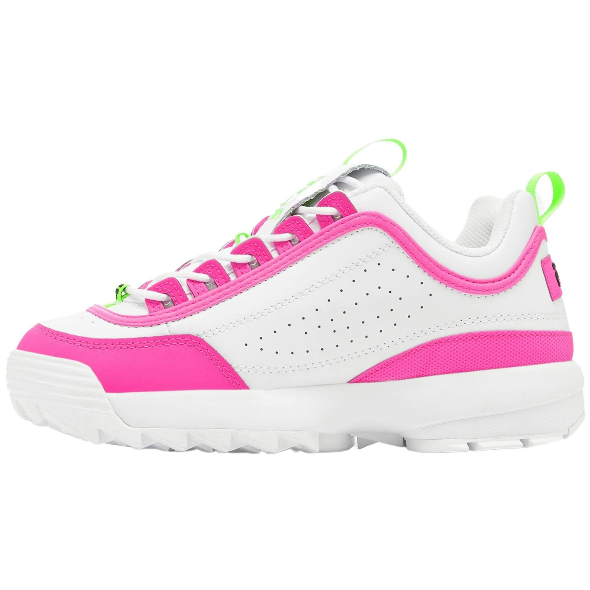 Fila Espadrilles Disruptor II pour Femmes (8, Blanc/knockout Rose