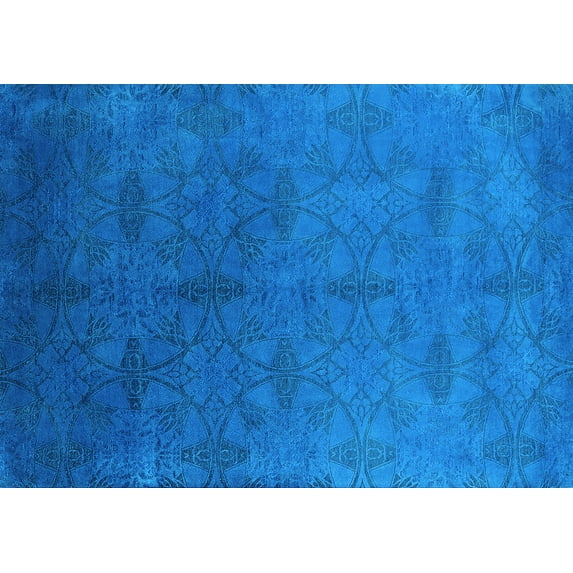 Ahgly Company Indoor Rectangle Persian Light Blue Bohemian Area Rugs, 4' x 6'