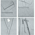 thumbnail image 5 of U2SKIIN Mens Cotton Blend Robes, Lightweight Soft Spa Knit Bathrobe for Men,(Grey,L/XL), 5 of 5