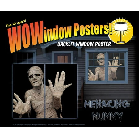 Wowindow Posters Menacing Mummy Halloween Window Decoration Two 34.5"X60"