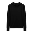thumbnail image 7 of Men's Outdoor UPF 50+ Sun Protection Shirt Regular Fit Solid Color Long Sleeve Lightweight Quick Dry Breathable UV Block Top for Fishing Hiking Running Black M, 7 of 7
