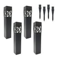thumbnail image 4 of LumaBase Solar Powered Garden Stakes with LED White Lights, Black - Set of 4, 4 of 5
