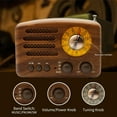 thumbnail image 3 of Portable Vintage Radio, Retro AM/FM Bluetooth Radio, Rechargeable Small Radios with Best Reception Wireless Speaker, Support TF Card AUX USB MP3 Player, Easy to Use, Gifts for Seniors Kids, 3 of 9