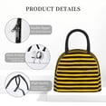 thumbnail image 4 of Easygdp Bee Stripe Bolsa de Almuerzo Insulada Grande, Forro de Aluminio, Diseño Espacioso, a Prueba de Fugas, Ideal para Trabajo, Picnics, Viajes y Actividades al Aire Libre, 4 of 6